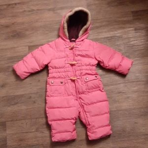Baby GAP 6-12mo pink snowsuit